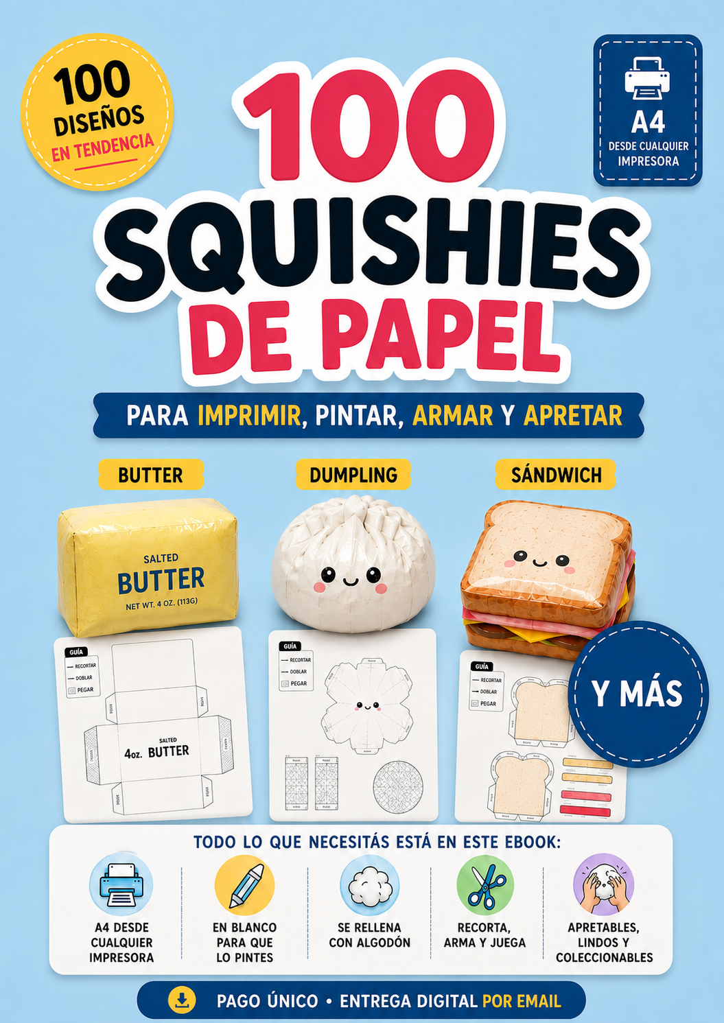 100 Squishies de Papel | Hora de Papel